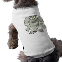 rogue mad angry elephant cartoon doggie t shirt