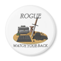Rogue: Watch Your Back Fridge Magnets