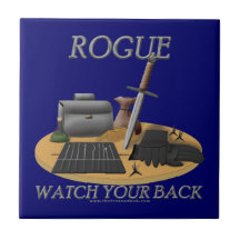 Rogue: Watch Your Back Ceramic Tiles