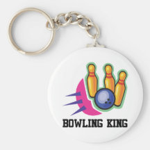 Roi de bowling porte-clé