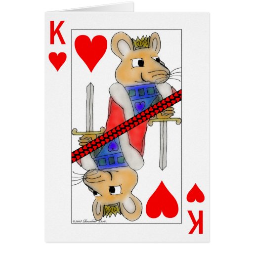 Roi de flirt de rat de carte de Valentine de coeur