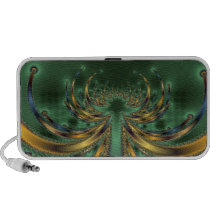 ROI GREEN FRACTAL ART DE SCORPION HAUT-PARLEURS DE VOYAGE