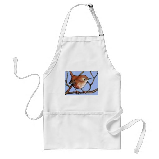 ROITELET, OISEAU, au pastel d'huile Tablier