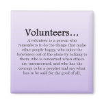 Role of Volunteers Fridge Magnets