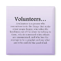 Role of Volunteers Fridge Magnets
