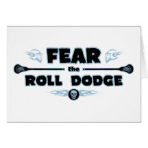 Roll Dodge - blue Greeting Card