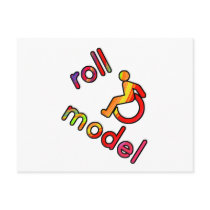Roll Model - Disability Tees - in bright colours Post Card