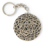 Roll of corrugated paper key chains