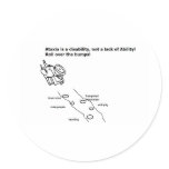 roll over the bumps round sticker