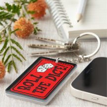 Roll The Dice Acrylic Key Chain