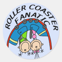 Roller Coaster Fanatic Tshirts and Gifts Sticker