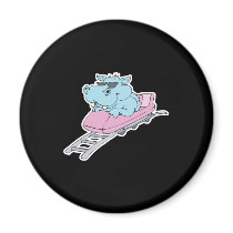 roller coaster hippo refrigerator magnets