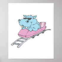 roller coaster hippo print