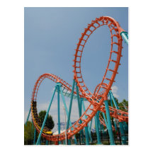 Roller Coaster Postcard