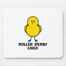 Roller Derby Chick Mouse Mat