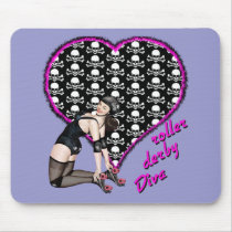 roller derby Diva Mouse Mats