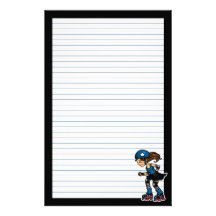 Roller Derby Jammer Customized Stationery