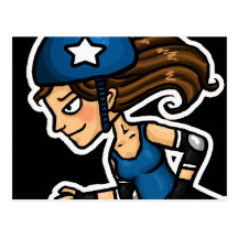 Roller Derby Jammer Post Cards