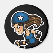 Roller Derby Jammer Refrigerator Magnets
