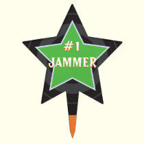 Roller Derby Jammer Star cake picks