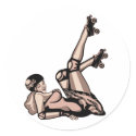 roller derby pin up diva stickers