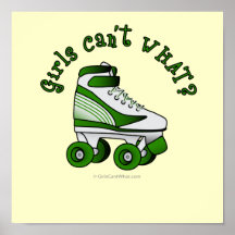 Roller Derby Skate - Green Posters