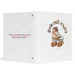 Roller Derby Skate - Orange 3 Ring Binder
