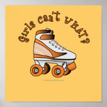 Roller Derby Skate - Orange Posters