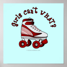 Roller Derby Skate - Red Posters