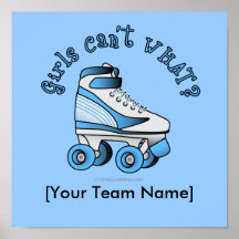 Roller Derby Skate - Sky Blue Poster