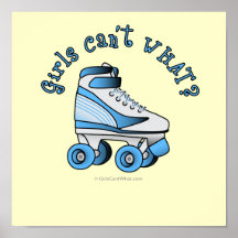 Roller Derby Skate - Sky Blue Poster