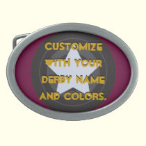 Roller Derby Skate Wheel Jammer Star belt buckles