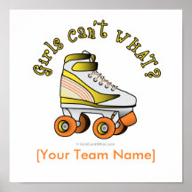 Roller Derby Skate - Yellow Print