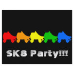 roller skate rainbow full color flyer
