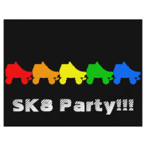 roller skate rainbow full color flyer