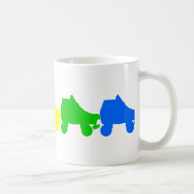 roller skate rainbow mug