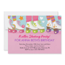 Roller Skating birthday party invitations