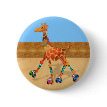 Roller Skating Giraffe at the Roller Rink
