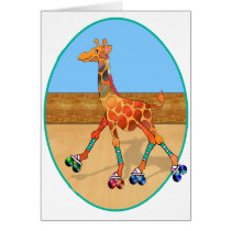 Roller Skating Giraffe at the Roller Rink
