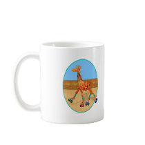Roller Skating Giraffe at the Roller Rink Coffee Mugs