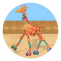 Roller Skating Giraffe at the Roller Rink