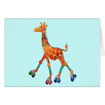 Roller Skating Giraffe