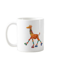Roller Skating Giraffe Mug