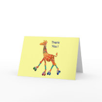 Roller Skating Giraffe Thanks