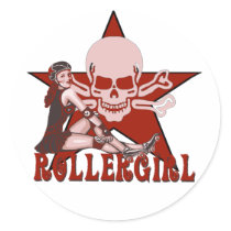 rollergirl pin up diva sticker