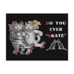 Rollerskating Cats Post Card