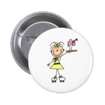 Rollerskating Waitress  Button