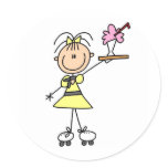 Rollerskating Waitress  stickers