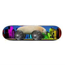 Rolling on 22's skateboard