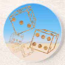 Rolling on Beach Beverage Coaster